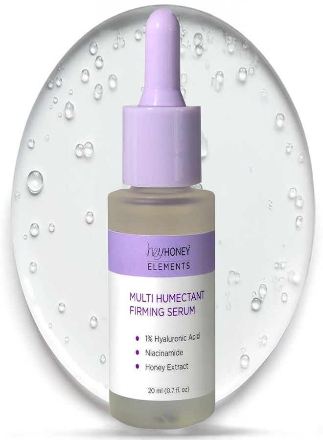 Hey Honey Multi Humectant Firming Serum: 1% Hyaluronic Acid Urea Lactic Acid & Honey Complex for Deep Hydration, Plumping & Skin Barrier Support | 20 mL / 0.68 fl oz - Image 1